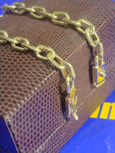 Pulseira Cadeado Ouro 18 kilates 9 gramas 6 mm Oca