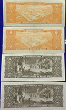 4 Cédulas Cuzeiros Republica dos Estados Unidos do Brasil Antigas Coleção