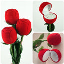 3 Caixas de veludo Caixinha Anel Alianca Rosa Cabo Veludo Cetim