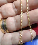 Pulseira Unisex Corrente Ouro 18 Kilates Peso 0.80 Gramas 2 mm 21 Cm