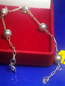 Pulseira Bola Prata 950 Bolas 7 mm Peso 4.40 Gramas 19 Cm