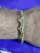 Pulseira Cadeado Ouro 18 kilates 9 gramas 6 mm Oca