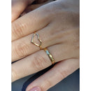 Uma aliança ouro 18 kilates 3 mm 1,50 gramas  mais anel coração ouro 18 kilates 1 grama