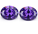 2 Pedras Zircônia Rosa e Lilas 18 mm x 13 mm Oval