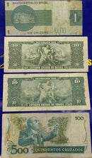 7 Cédulas Cruzeiros e Cruzados Nova, Raras e Colecionáveis