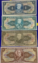 4 Cédulas Republica dos Estados Unidos do Brasil Antigas Coleção