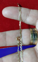 Pulseira Piastrine 1.90 Gramas Corrente Ouro 18 Kilates Peso 1.90 3 mm 23 Cm