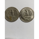 2 moedas de Quarter de dólar