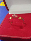 Solitário Ouro 18 kilates 1,20 Gramas Pedra 5 mm Zircônia