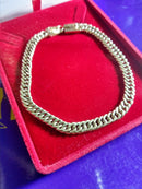 Pulseira ouro 18 kilates Elos 10 gramas 7 mm 20 Cm  Oca 22 Cm