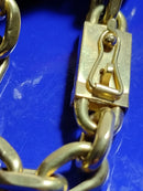 Pulseira ouro 18 kilates Cadeado 13.10,gramas 8 mm 22 Cm  Fecho Gaveta