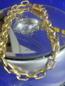 Pulseira Cadeado Ouro 18 kilates 8 gramas 6 mm Oca