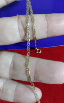 Pulseira Piastrine 1.90 Gramas Corrente Ouro 18 Kilates Peso 1.90 3 mm 23 Cm