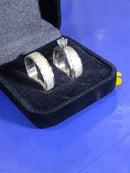 Trio Par Alianças e Anel Namoro Compromisso Prata 950 de lei 5 mm