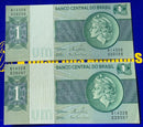 2 Cédulas 1 Cruzeiro Banco Central Brasil Antigas Coleção Linda Cédulas