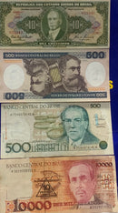 9 Cédulas Antigas Coleção Nacionais Antigas Coleção  Nova, Raras e Colecionáveis