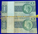 2 Cédulas 1 Cruzeiro Antigas Coleção Linda Cédulas