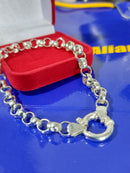 Pulseira Prata 950 elos Português 8 mm Fecho boia 12 gramas