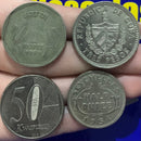 4 Moedas Estrangeiras para Coleção Novas