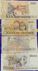 12 Cédulas Cruzeiros e Cruzados Cédulas  Antigas Coleção Raras