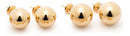 2 Pares De Brincos Bola 8 E 9mm Ouro 18kilates
