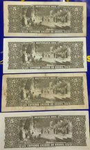 4 Cédulas 5 Cruzeiros Antigas Coleção