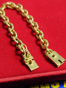 Pulseira Ouro 18 kilates Cadeado 13.00 gramas 8 mm 22 Cm  Fecho Gaveta
