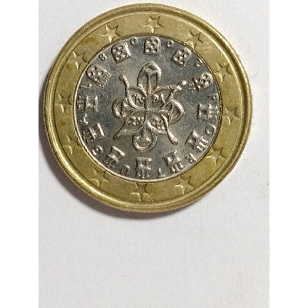 Moeda 1 Euro Bimet lica Pra Cole o