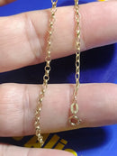 Pulseira Ouro Elos 0,70 Gramas 18 Cm 2 mm