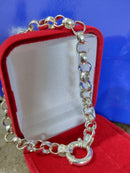 Pulseira Prata 950 elos Português 8 mm Fecho boia 12 gramas