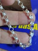 Pulseira Elos português 12 Gramas Maciça 6 mm Prata 950