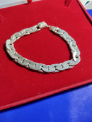 Pulseira de prata 950 Direito Esquerda 55 Gramas 10 mm 22 Cm Grossa