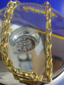 Pulseira Cadeado Ouro 18 kilates 8 gramas 6 mm Oca