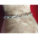 Pulseira Prata elos 1 x 1 corente de prata 950 Adullto 6.10 gramas 22 cm 5 mm