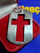 Pingente Prata 950 Cruz 8.70 Gramas 60 mm Passado Para Cordão até 10 mm