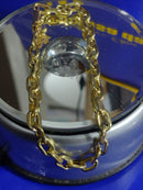 Pulseira Cadeado Ouro 18 kilates 8 gramas 6 mm Oca