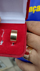 Par Alianças Lisas Ouro 18 Kilates Noivado Casamento 10 mm 12 Gramas Maciço Polidas Resistente