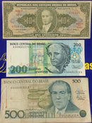 7 Cédulas Banco Central do Brasil Antigas Coleção  Nova, Raras e Colecionáveis