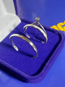 Alianças Trio Reta 2mm Prata 950 Alianças e Anel Solitário