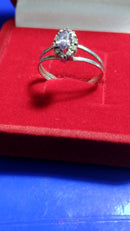 Anel De Formatura Feminino Prata 950 TOPO 9 X 6.2 mm Todas formaturas e Cursos Pedra 6 x 2.7 mm Zircônia