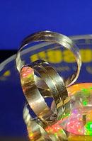 Alianças Ouro 18 Kilates Reta com Risco 8 Gramas 6 mm Maciça