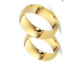 Par Alianças Noivado Casamento Tradicional anatômicas Ouro 18 Kilates