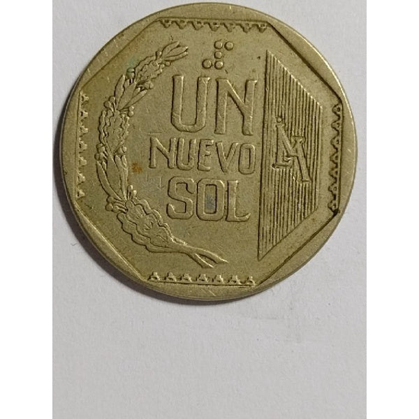 Moeda Un Nuevo Sol 1993 rara 25 mm
