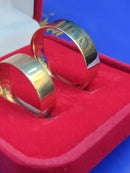 Par Aliança Modelo tradiciona Reta Ouro18 Kilates 12 gr  8mm