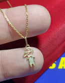 Pingente Boneco Ouro 18 kilates Peso 0.40 Grama 19 mm