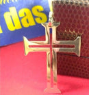 Pingente Cruz Vazado laminada 30 mm Cruz Ouro 18 Kilates 2.10 Gramas Maciça