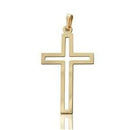 Pingente Cruz Vazada Ouro 18 k Peso 1.00 Grama 13 mm