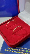 Alianças 2 mm Alianças  Noivado e Casamento Ouro 18 Kilates Alianças Finas Alianças Douradas Amarelas Polidas