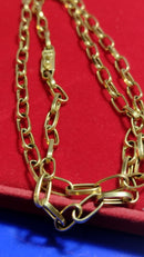 Cordão Masculino Ouro 18 Kiilates Peso 13 Gramas 5 mm 60 Cm Oco resistente