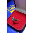 Anel de Formatura Prata 950 Símbolos Ouro 18 Kilates Pedras Zircônia